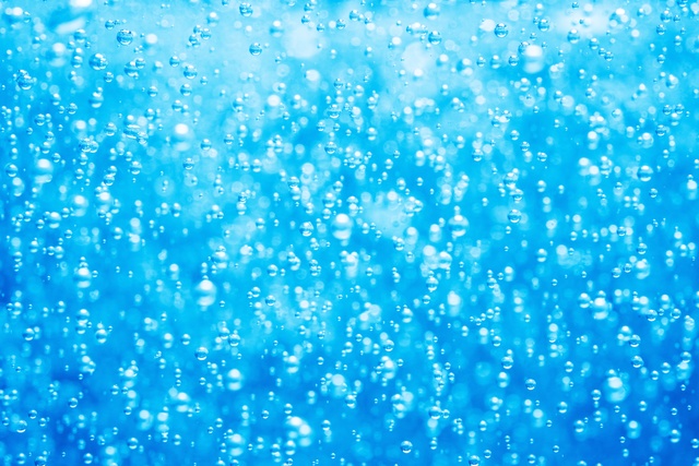 Blue water background with bubbles